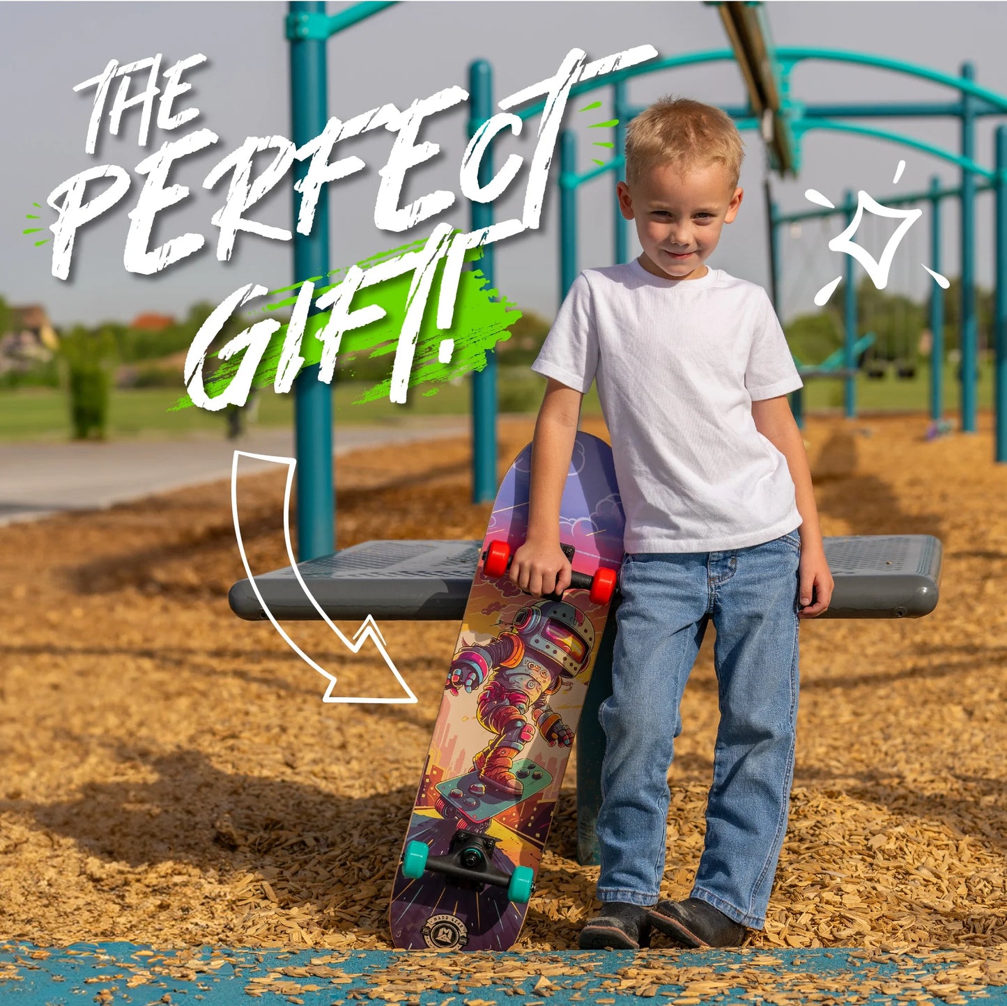 Beginner Skateboard for Kids and Teens – 31" Maple Deck – ABEC-5 Bearings – Easy to Ride – LTR