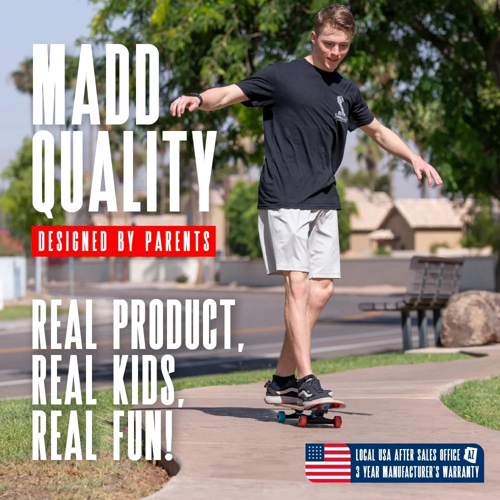 Beginner Skateboard for Kids and Teens – 31" Maple Deck – ABEC-5 Bearings – Easy to Ride – LTR