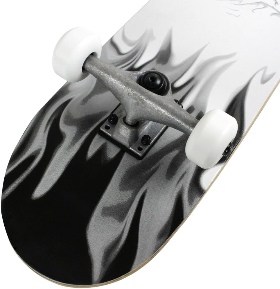 Rookie Complete Skateboard - Pro Style Quality - Maple 7-Ply Deck, Aluminum Trucks, Urethane Wheels, Precision Bearings - the Perfect Beginners First Board