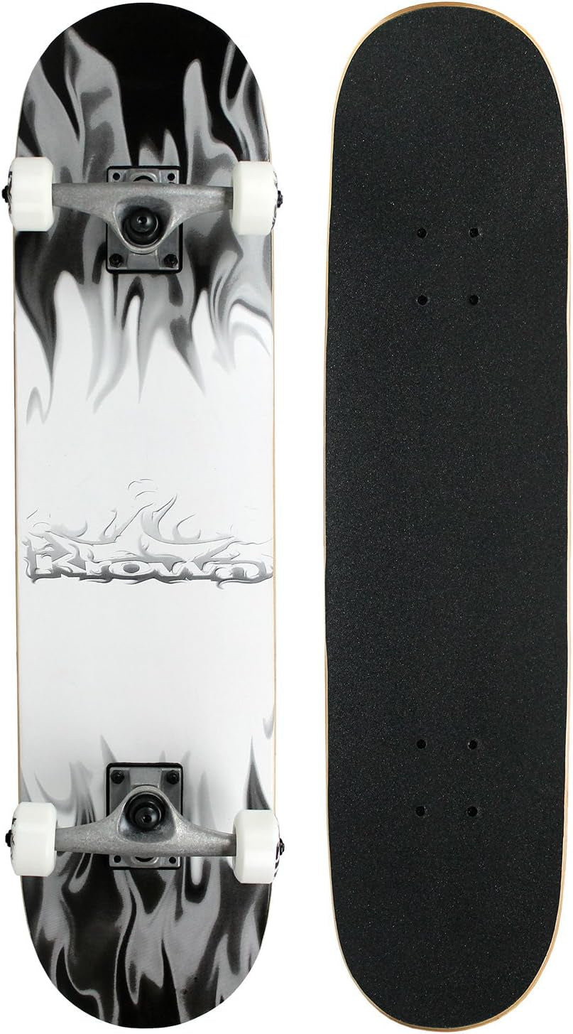 Rookie Complete Skateboard - Pro Style Quality - Maple 7-Ply Deck, Aluminum Trucks, Urethane Wheels, Precision Bearings - the Perfect Beginners First Board